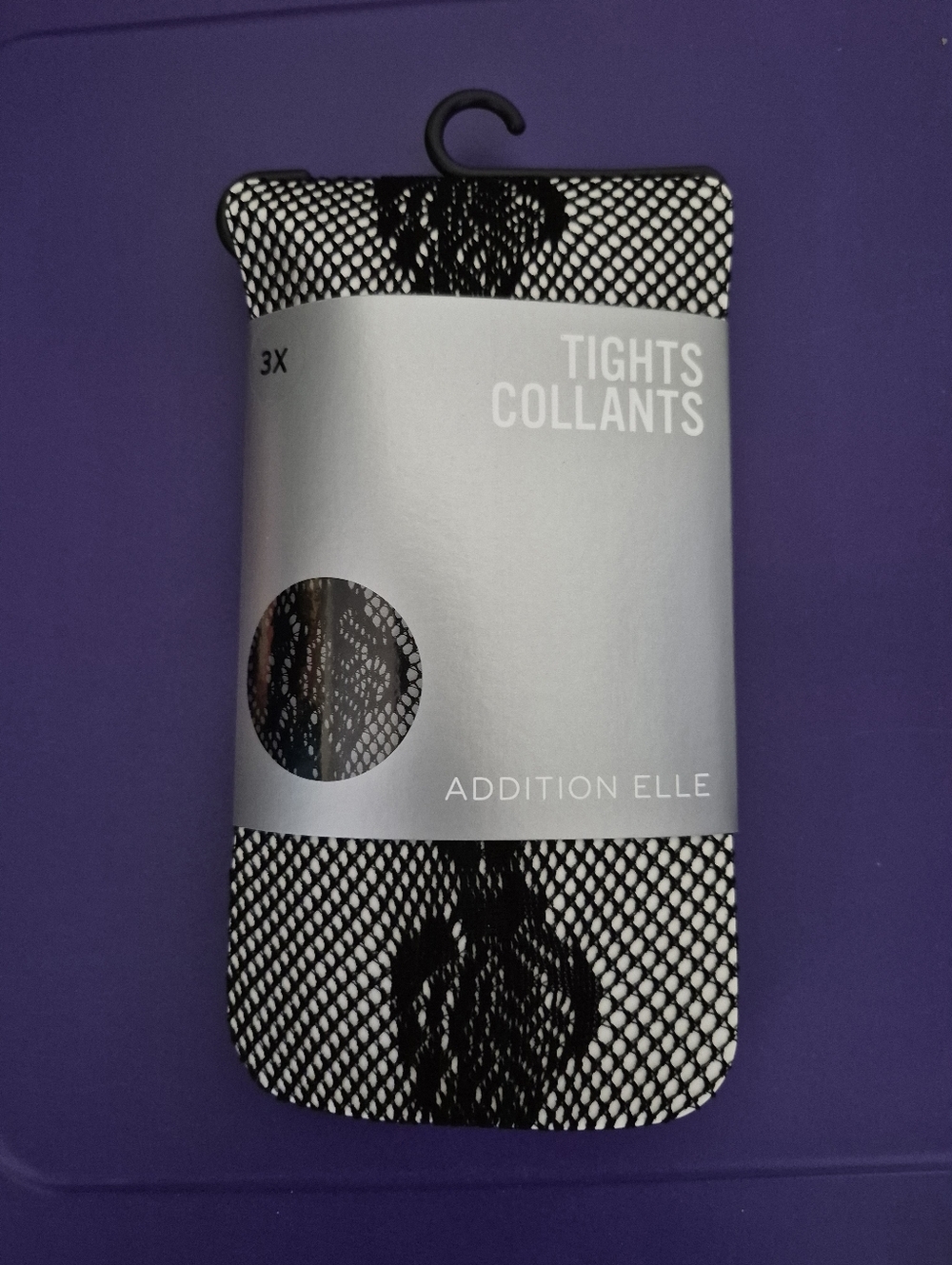 🩷5/$25🩷 Black Patterned Nylon Tights, Plus Size 3X